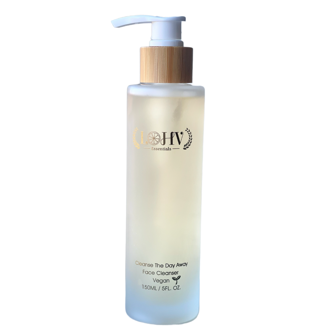 PREMIUM 100% VEGAN CLEANSE THE DAY AWAY Face Cleanser With Hyaluronic Acid + Lactic Acid + Glycolic Acid + Kombucha