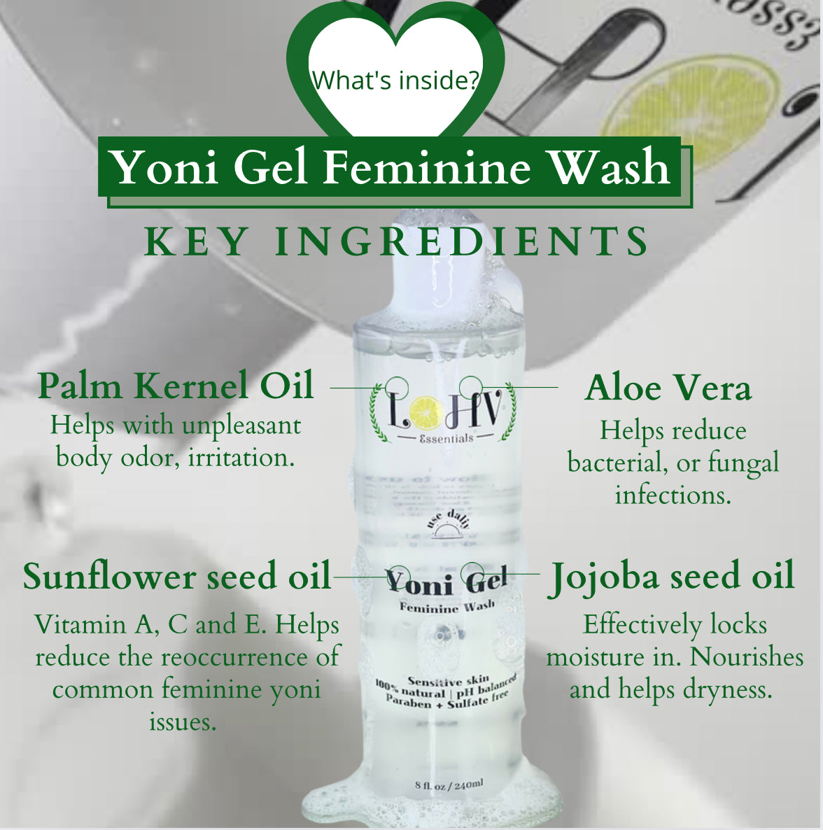 SOULMATES: PREMIUM YONI GEL FEMININE WASH & LOHVLY YONI ROSE OIL BUNDLE FULL SIZE