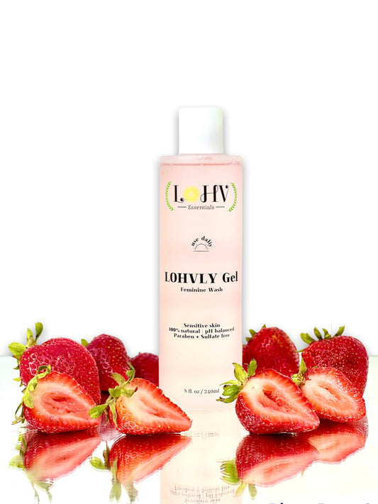 LOHVLY GEL Vegan Feminine Wash/Shower Gel, Relieve Stress and Cleanse Vulva with Tea Tree Oil + Chamomile + Aloe vera Oil